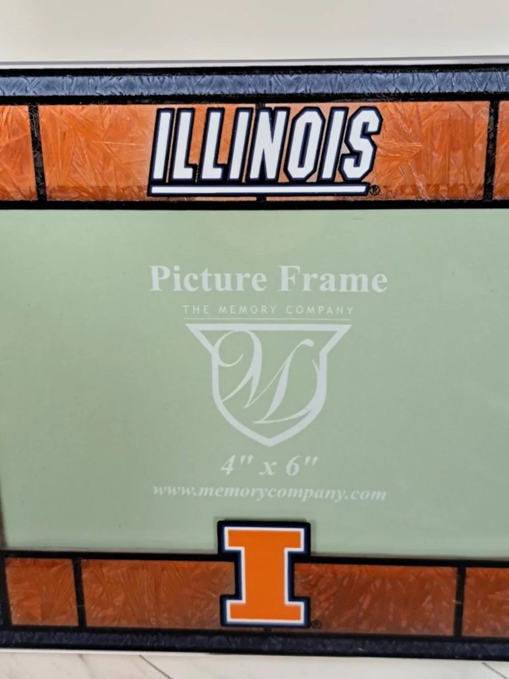 Illinois Fighting 4x6 Stained Glass Picture Frame The Memory Company College